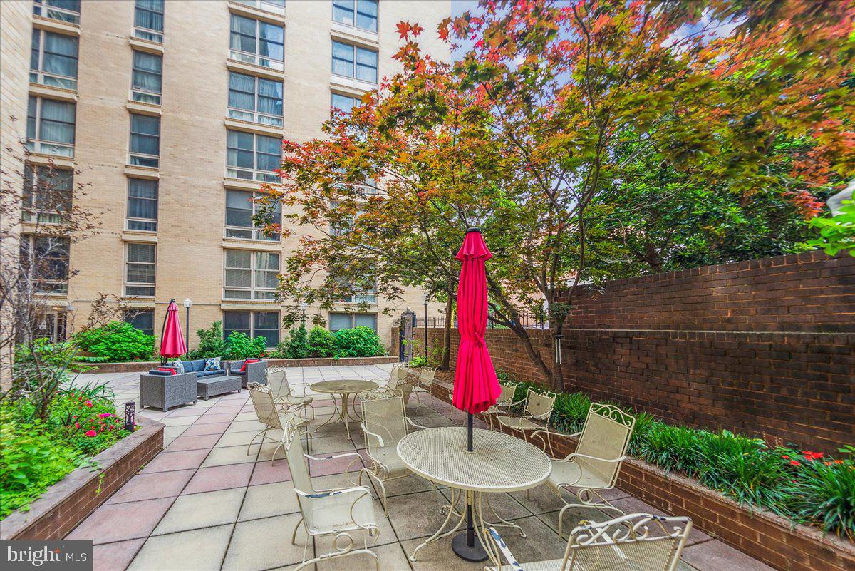 1260 21st Street Northwest, Unit 111 Washington, DC 20036 - Photo 25 of 33 Charming courtyard with vibrant foliage.