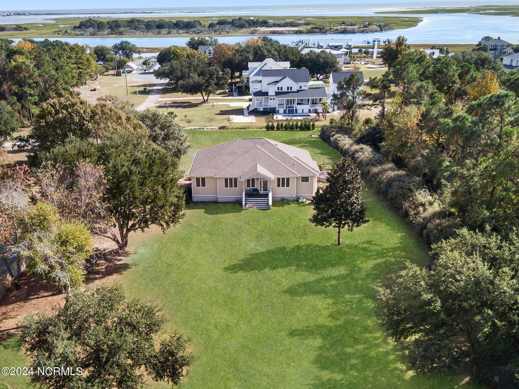 110 Waterway Trail Hampstead, NC 28443 - Photo 4 of 60 HUGE yard that is ultra private. Check out how close the ICW is! Put your boat in the community ramp and off you go to enjoy the day on the water.
