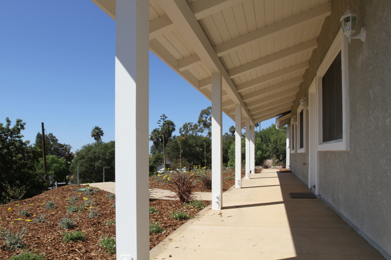 444 Las Alturas Road Santa Barbara, CA 93103 - Photo 9 of 14 Porch looking West