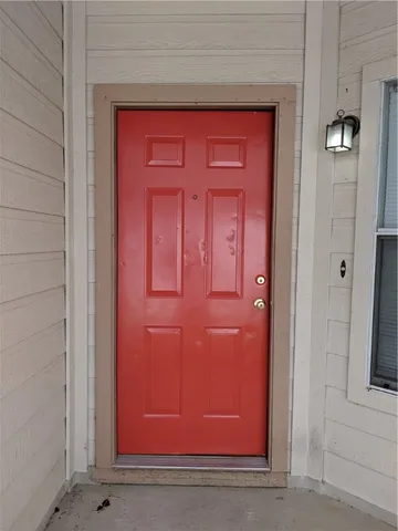 a view of front door