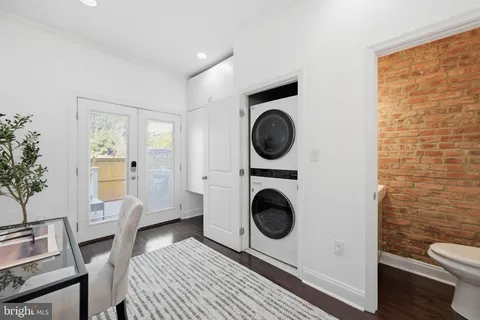 a room with a washer and dryer
