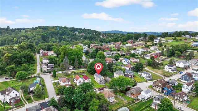 an aerial view of a city