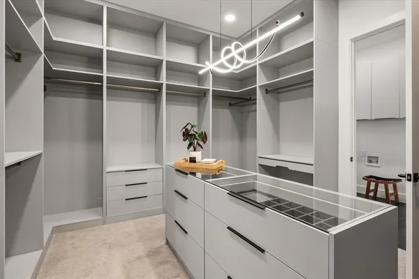 a room with storage and utility