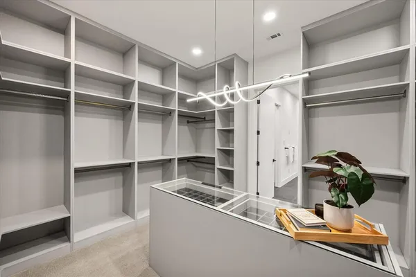 a room with storage and utility
