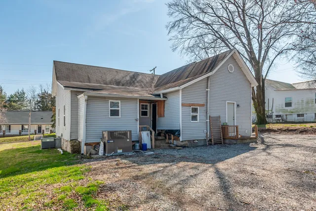 a view of a house with a patio