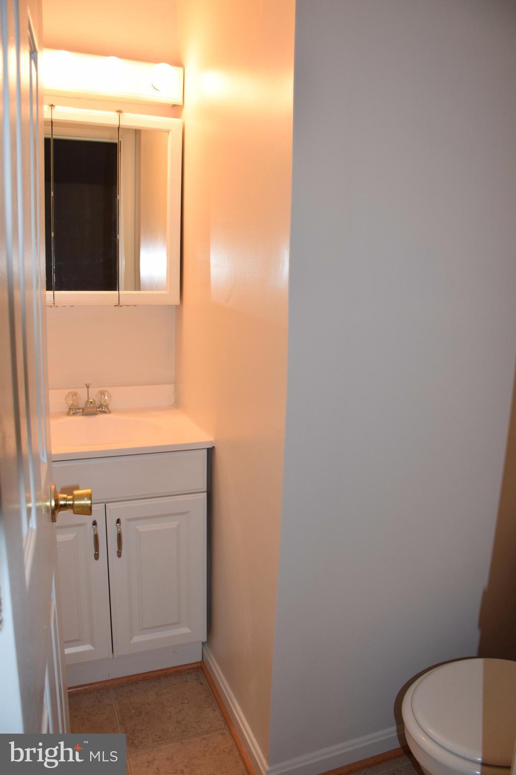 2471 Hallowing Point Road Prince Frederick, MD 20678 - Photo 20 of 30 a bathroom with a sink a toilet and vanity