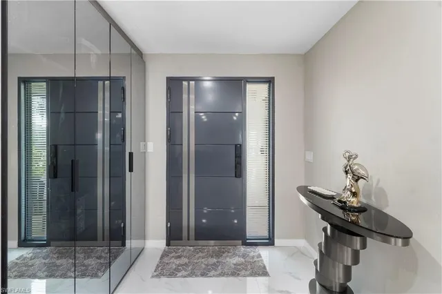 a view of a hallway with a elevator