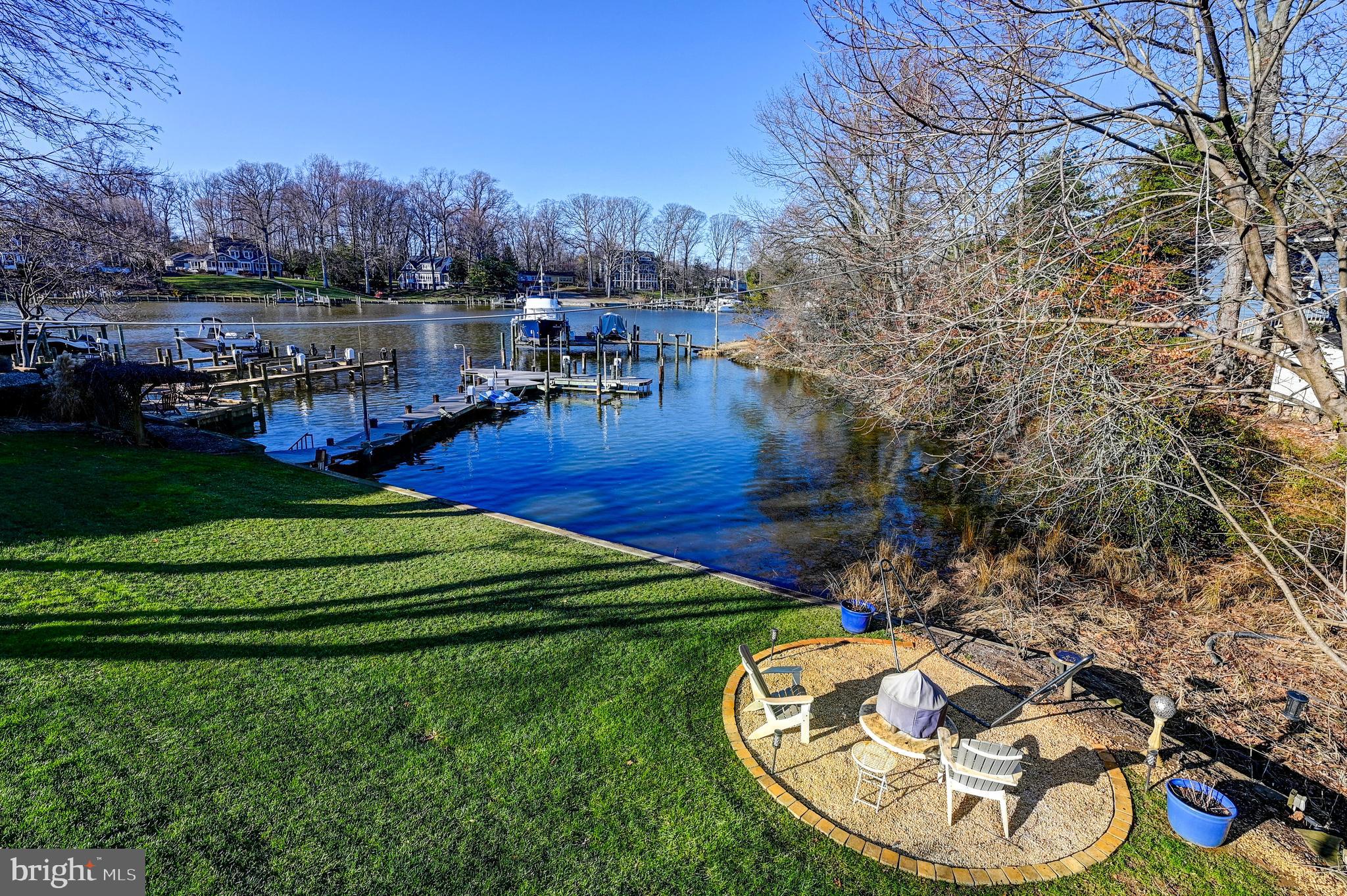 1874 Burley Road Annapolis, MD 21409 - Photo 5 of 85 View of dock and fire pit from rear yard.