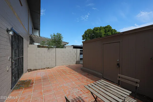 a backyard of a house