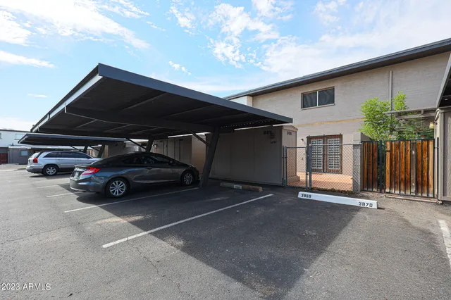 a car parked in garage
