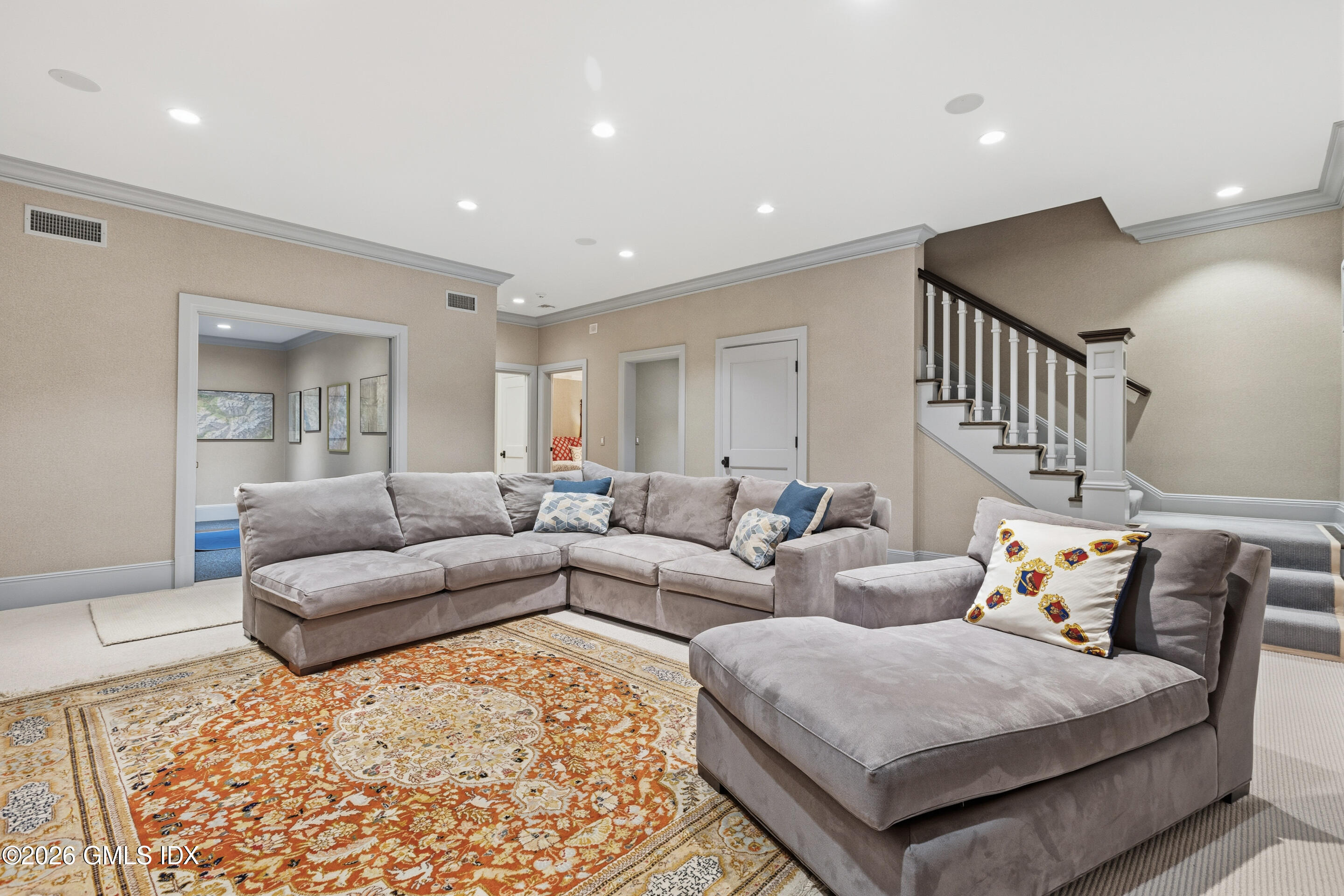 203 Shore Road Old Greenwich, CT 06870 - Photo 42 of 46 High Ceilings Media Room
