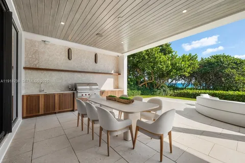 a view of a swimming pool with an outdoor space