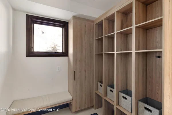 a bathroom with a window