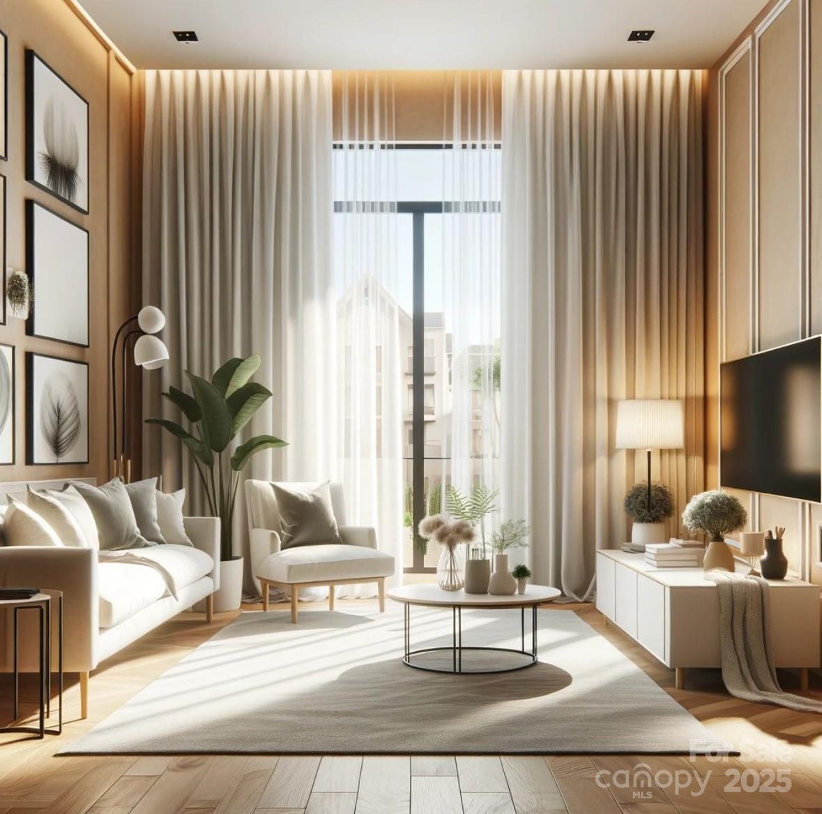 2859 Sharon Road Charlotte, NC 28211 - Photo 9 of 9 a living room with furniture and a large window