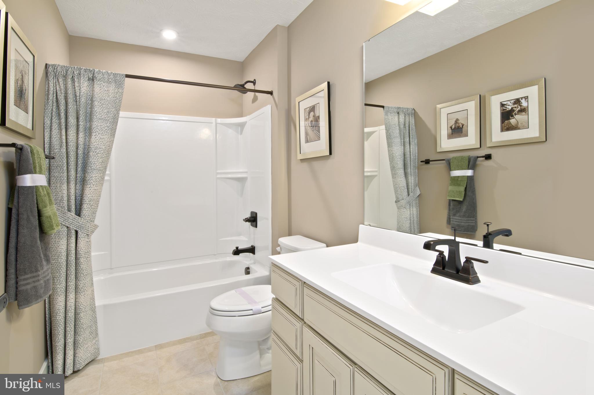 1254 Wallace Way Ranson, WV 25438 - Photo 18 of 19 a bathroom with a sink a toilet and a large mirror