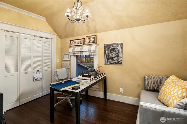 a room with furniture and a window