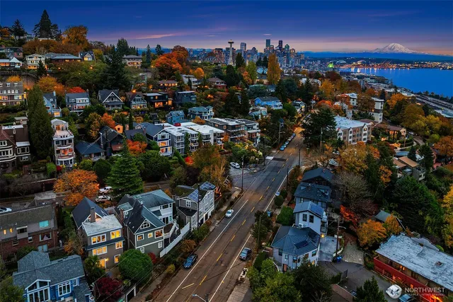 an aerial view of multiple house