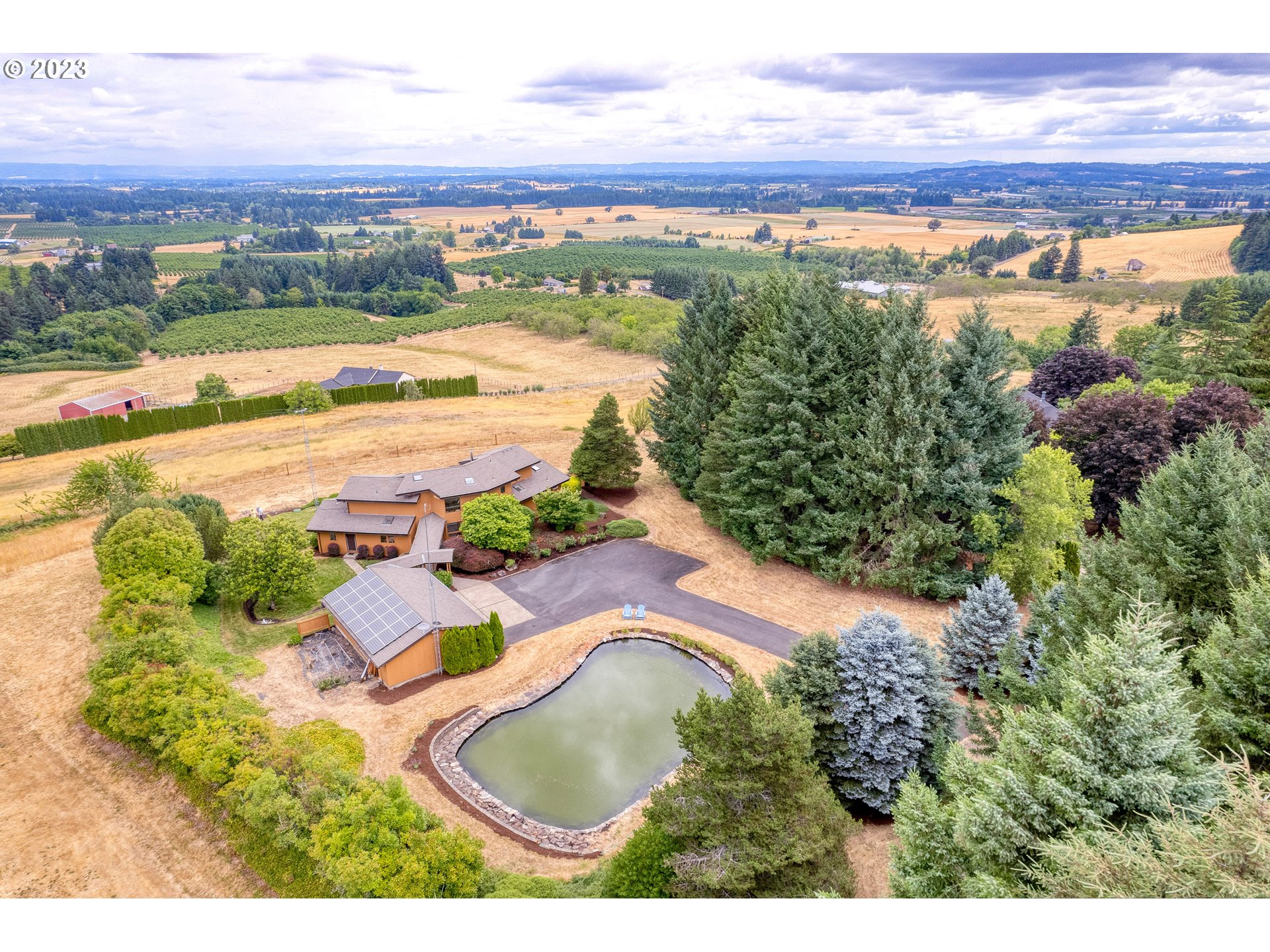 30875 Southwest Laurelview Road Hillsboro, OR 97123 - Photo 3 of 36 an aerial view of ocean and residential houses with outdoor space