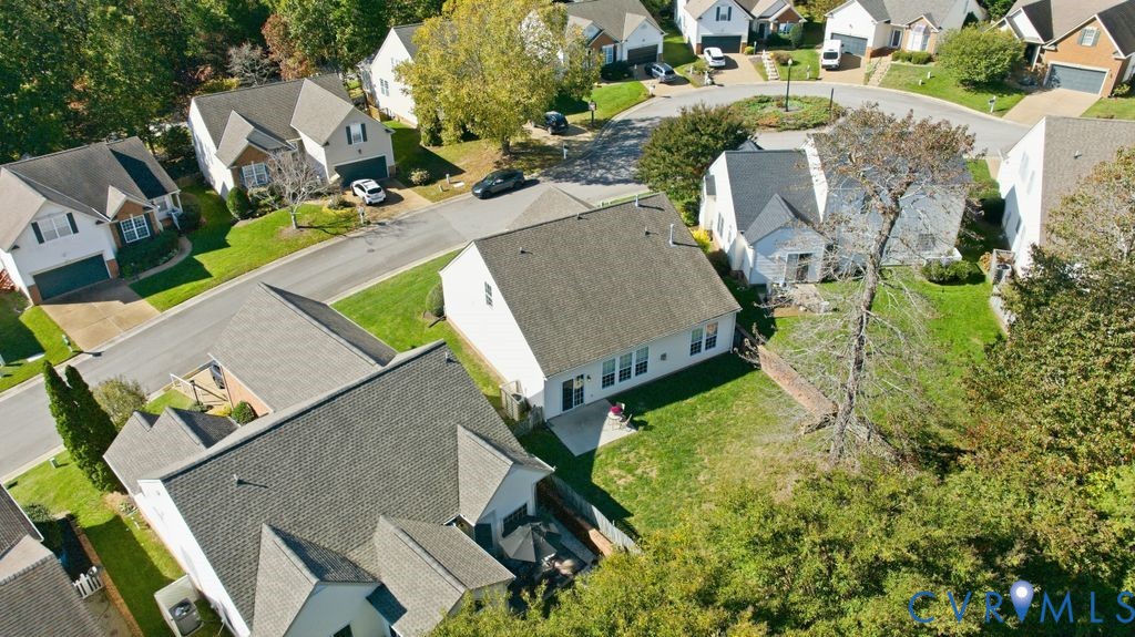 13924 Krim Point Road Midlothian, VA 23114 - Photo 35 of 48 an aerial view of a house with a swimming pool and