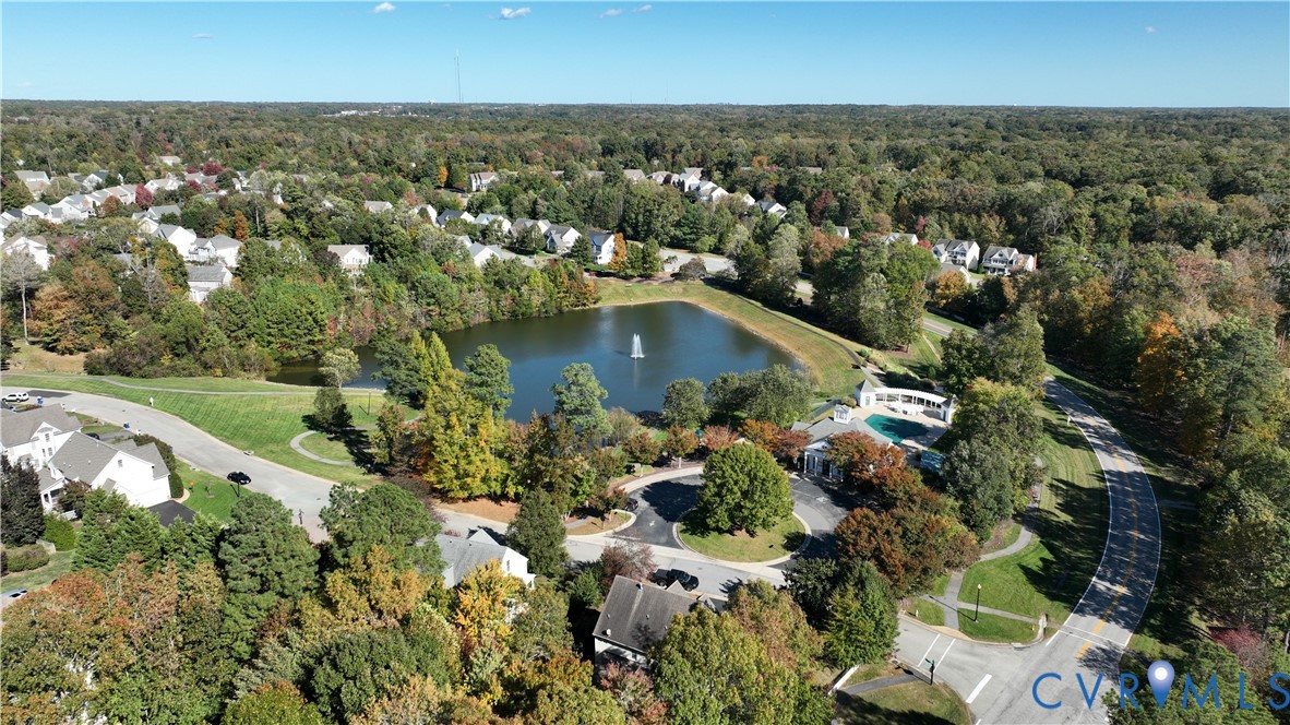 13924 Krim Point Road Midlothian, VA 23114 - Photo 37 of 48 an aerial view of residential house with outdoor space and trees