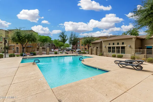 a view of a park with a slide