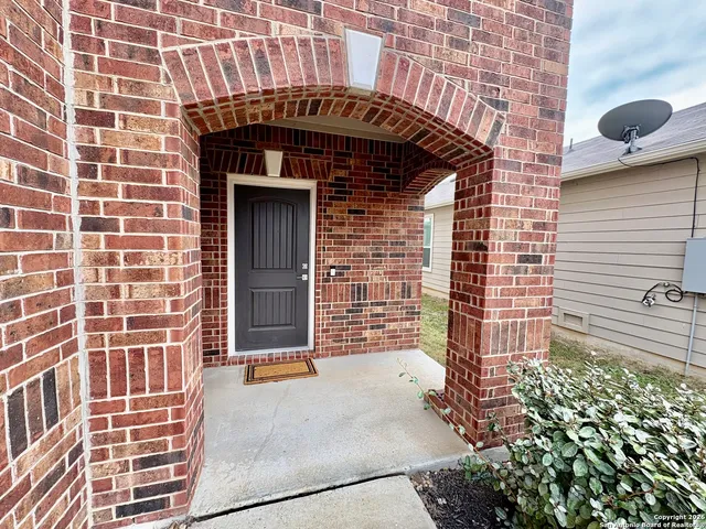 a view of front door of house
