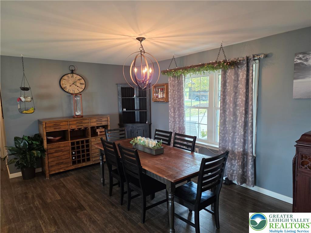3393 Crestview Lane Walnutport, PA 18088 - Photo 35 of 68 a view of a dining room with furniture window and wooden floor