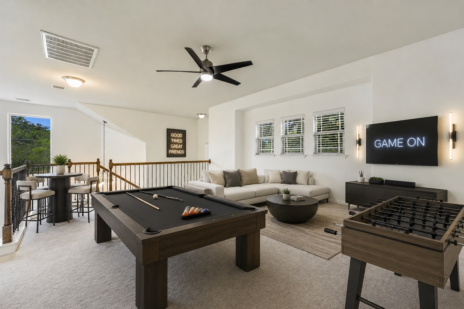 7709 Menchaca Road, Unit 1 Austin, TX 78745 - Photo 17 of 29 Virtually AI Staged- Upstairs 2nd living/game room