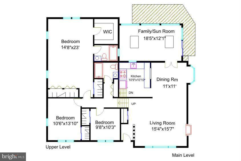 5214 Cather Road Springfield, VA 22151 - Photo 22 of 23 Main and Upper Level Floor Plan