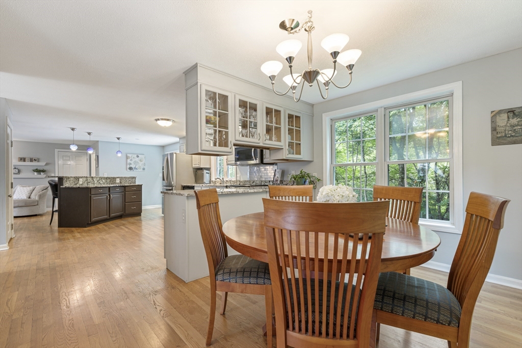 2 Gerald Avenue Millis, MA 02054 - Photo 12 of 38 a dining room with furniture a chandelier and wooden floor