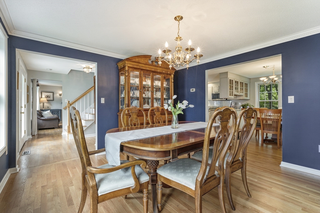 2 Gerald Avenue Millis, MA 02054 - Photo 17 of 38 a view of a dining room with furniture and chandelier