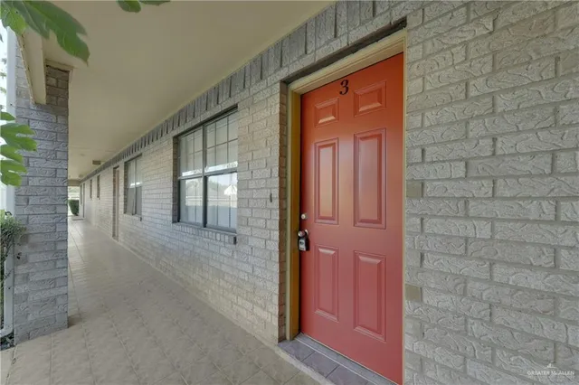 a view of front door