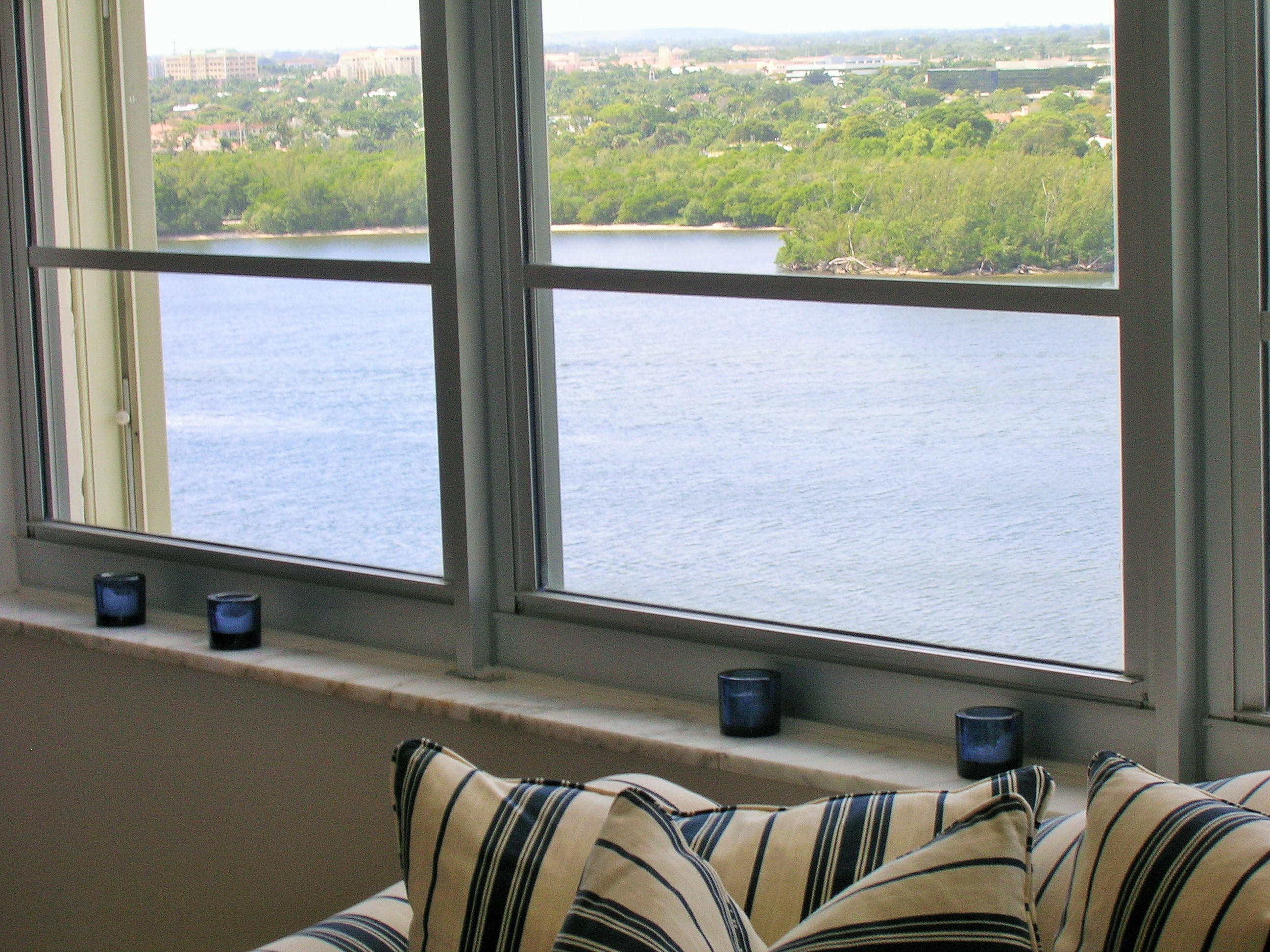 2121 North Ocean Boulevard, Unit 1602E Boca Raton, FL 33431 - Photo 17 of 64 WEST VIEW FROM LIVING ROOM