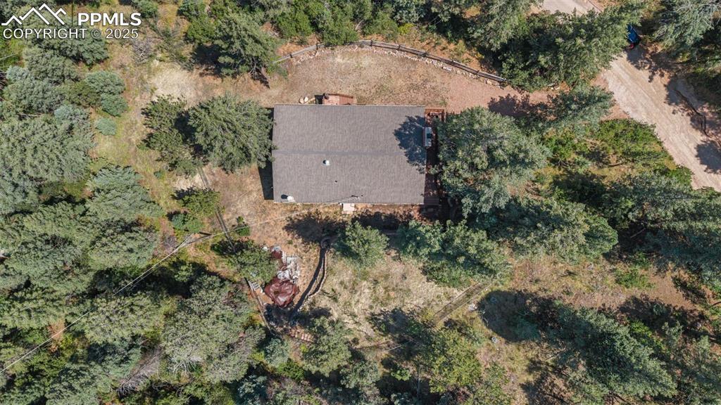 5580 Moosa Road Cascade, CO 80809 - Photo 24 of 35 an aerial view of residential house with outdoor space