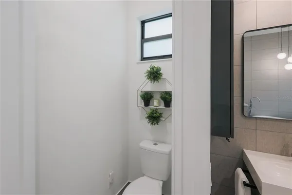 a bathroom with a toilet