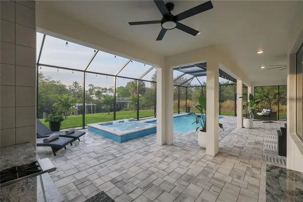 a view of an entryway with a garden