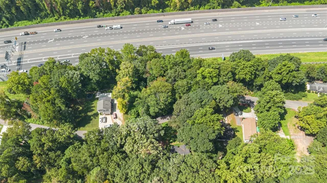 a view of a yard with plants