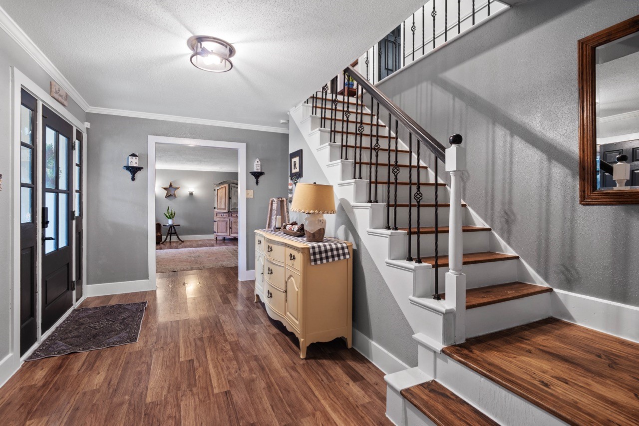 1102 Sherfield Ridge Drive Katy, TX 77450 - Photo 25 of 39 a view of entryway with wooden floor