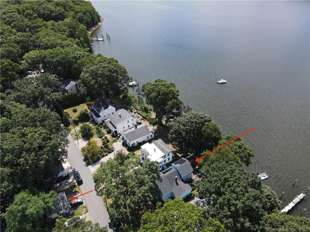 an aerial view of multiple house