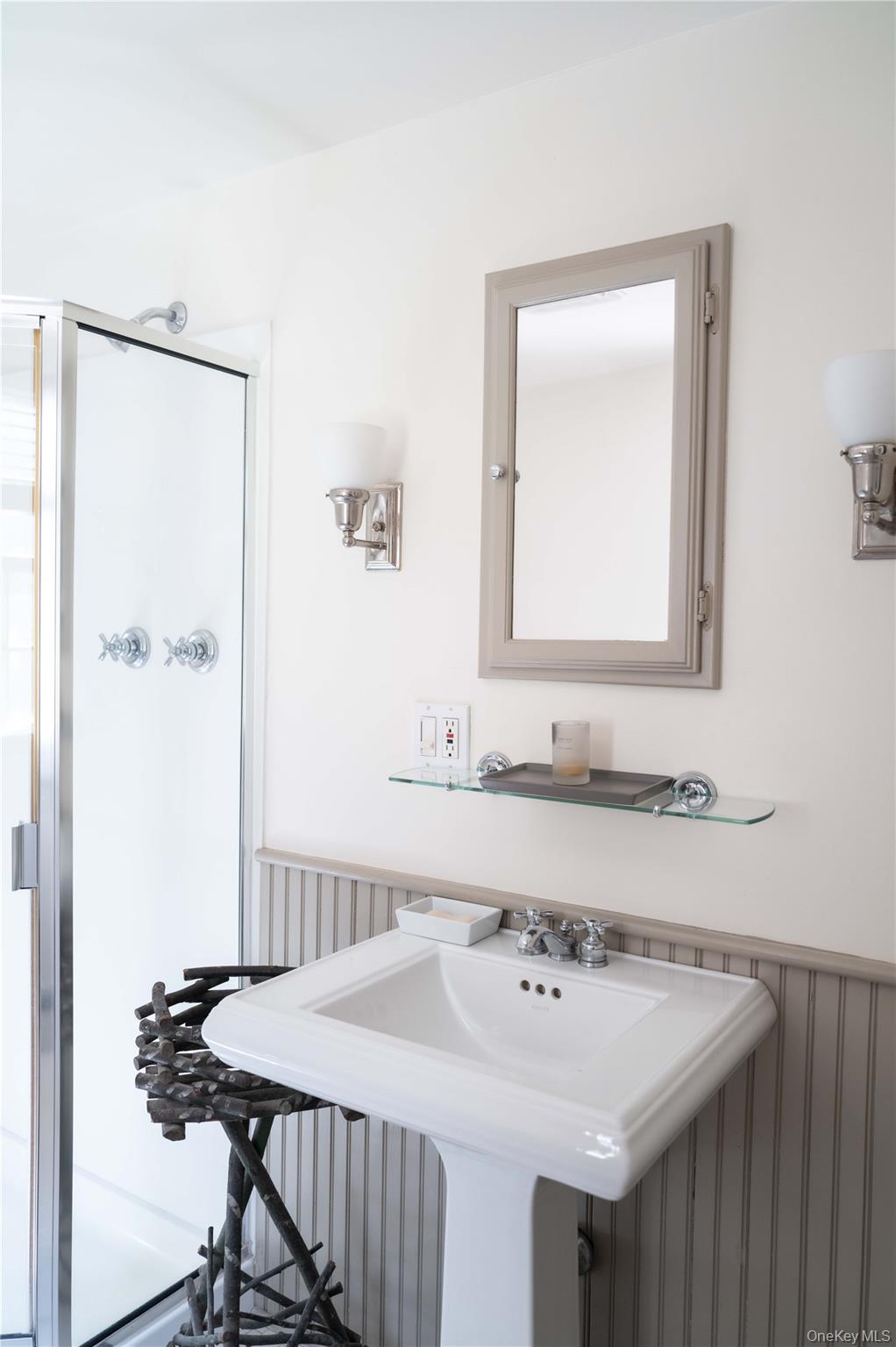 1281 Woods Road Germantown, NY 12526 - Photo 27 of 33 a bathroom with a sink and a mirror