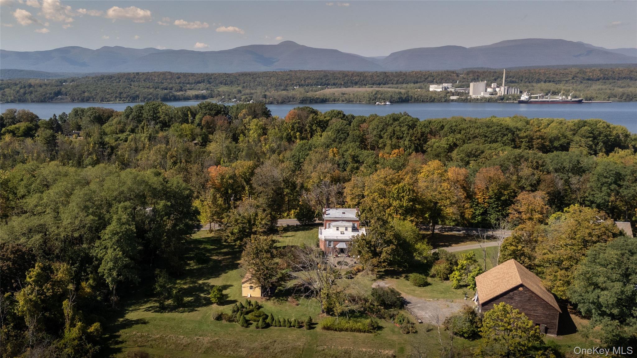 1281 Woods Road Germantown, NY 12526 - Photo 33 of 33 an aerial view of residential house with outdoor space and mountain view