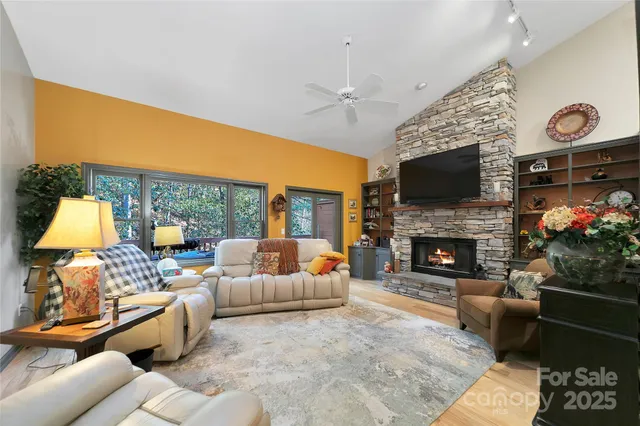 a bedroom with a bed and a table