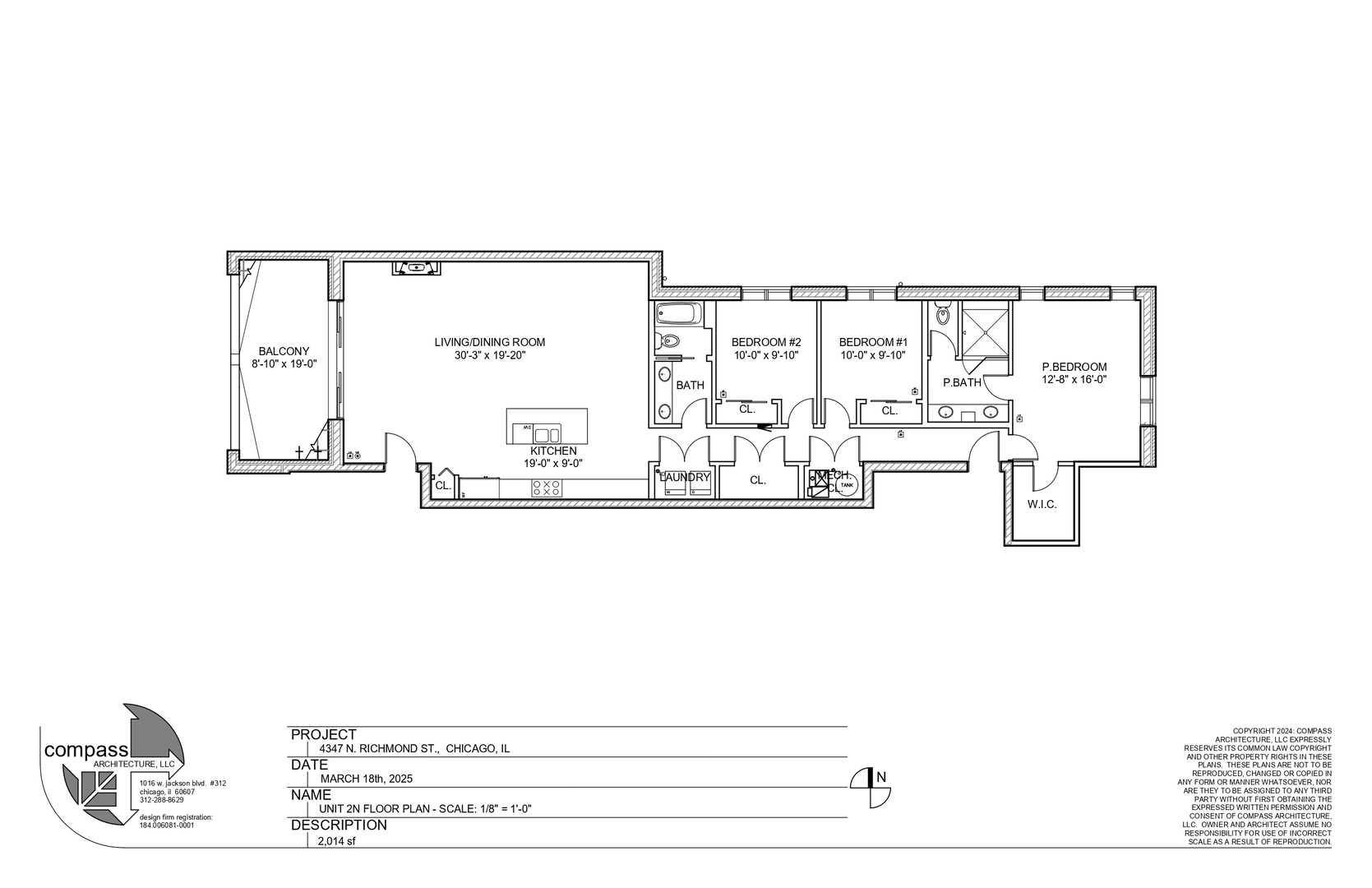 4347 North Richmond Street, Unit 2N Chicago, IL 60618 - Photo 31 of 31 a picture of a floor plan