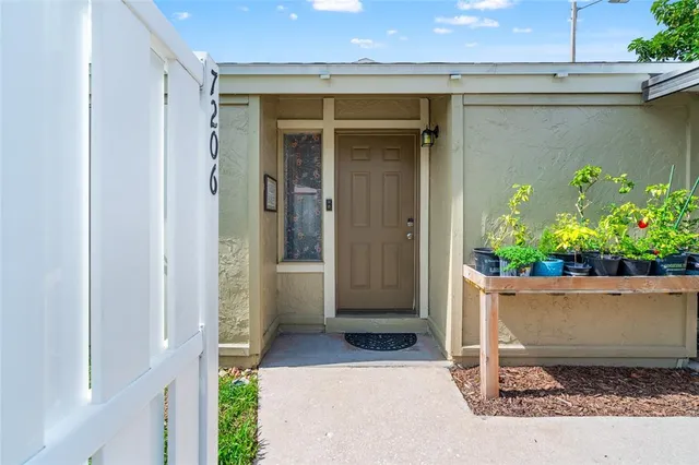 a view of a entryway door front of house