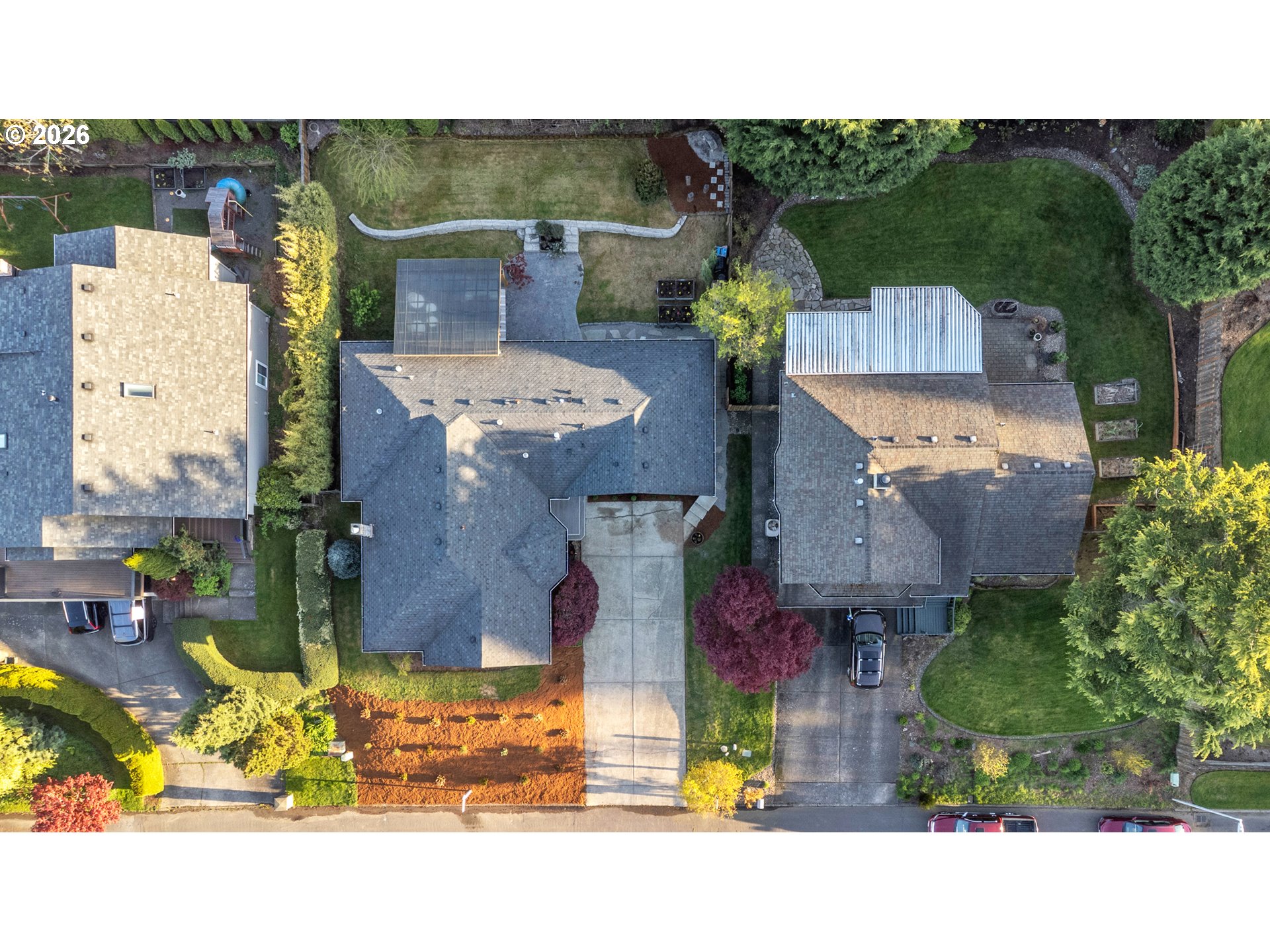 1402 Northwest 30th Avenue Camas, WA 98607 - Photo 46 of 47 an aerial view of houses with a swimming pool