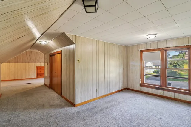 a view of a livingroom with a staircase