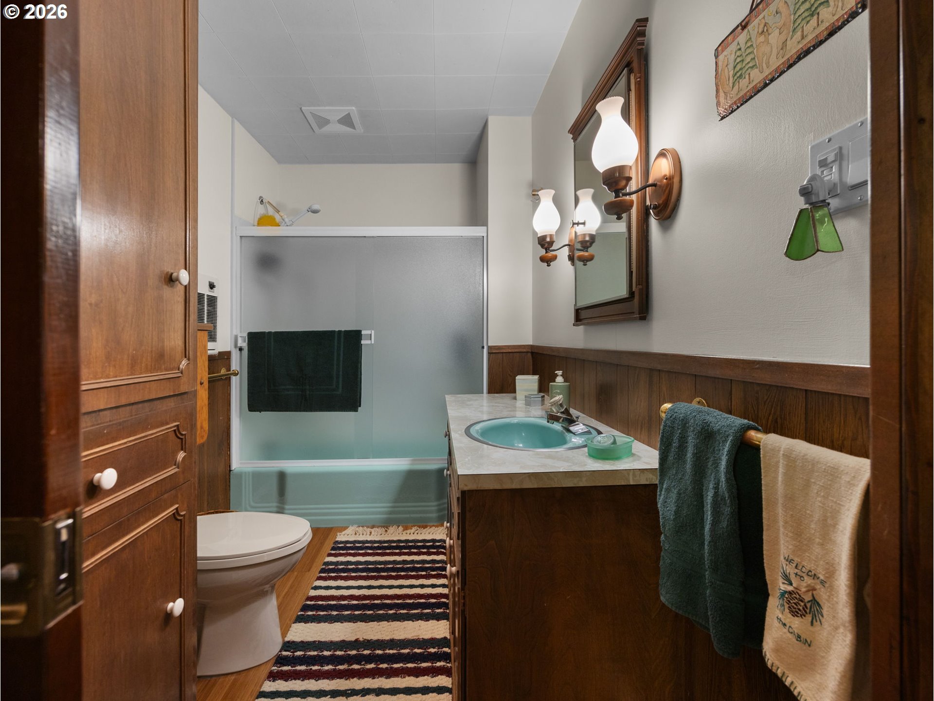 26811 East Road 15 Rhododendron, OR 97049 - Photo 21 of 47 a bathroom with a sink a toilet and shower