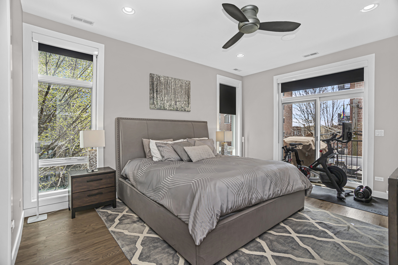 2301 West Wolfram Street, Unit 2 Chicago, IL 60618 - Photo 13 of 26 a bedroom with a bed and a large window