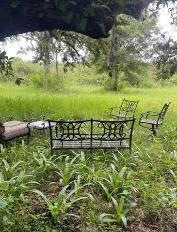 a view of a lake with a outdoor space