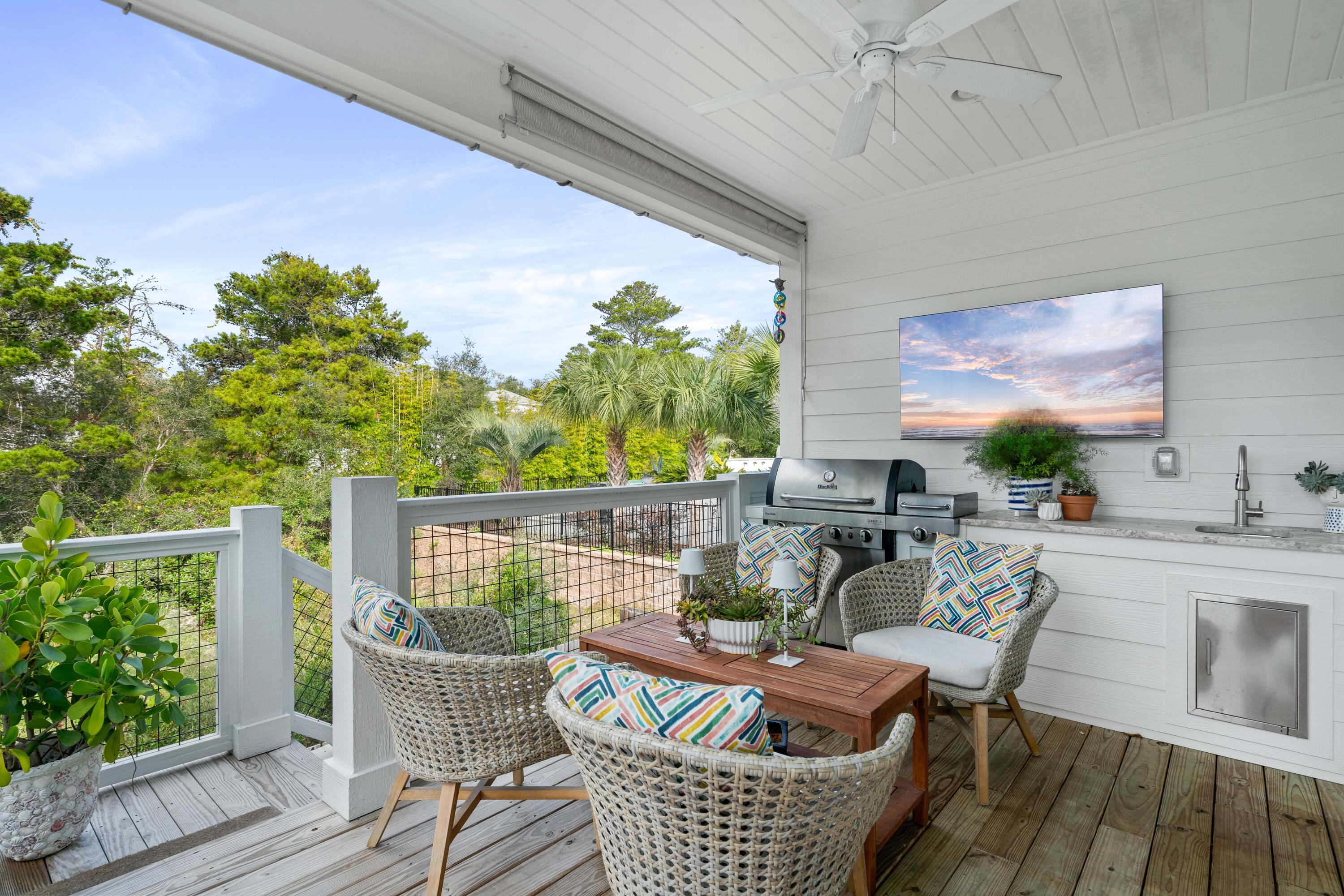 21 Seabreeze Blvd Inlet Beach Inlet Beach, FL 32461 - Photo 17 of 54 Back Porch and Barbecue Area